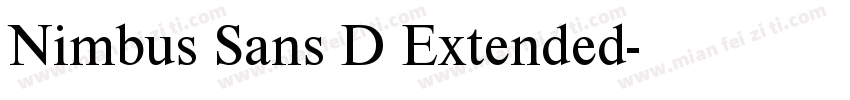 Nimbus Sans D Extended字体转换
